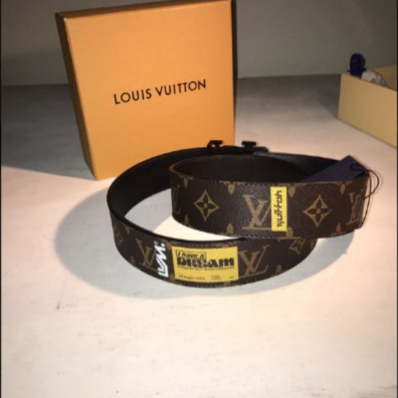 Buckle Louis Vuitton Supreme Belt Black Supreme Belt Brown And